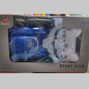  ماشین کنترلی دیوونه آبی مدل Stunt King کد 6-889-اسباب بازی